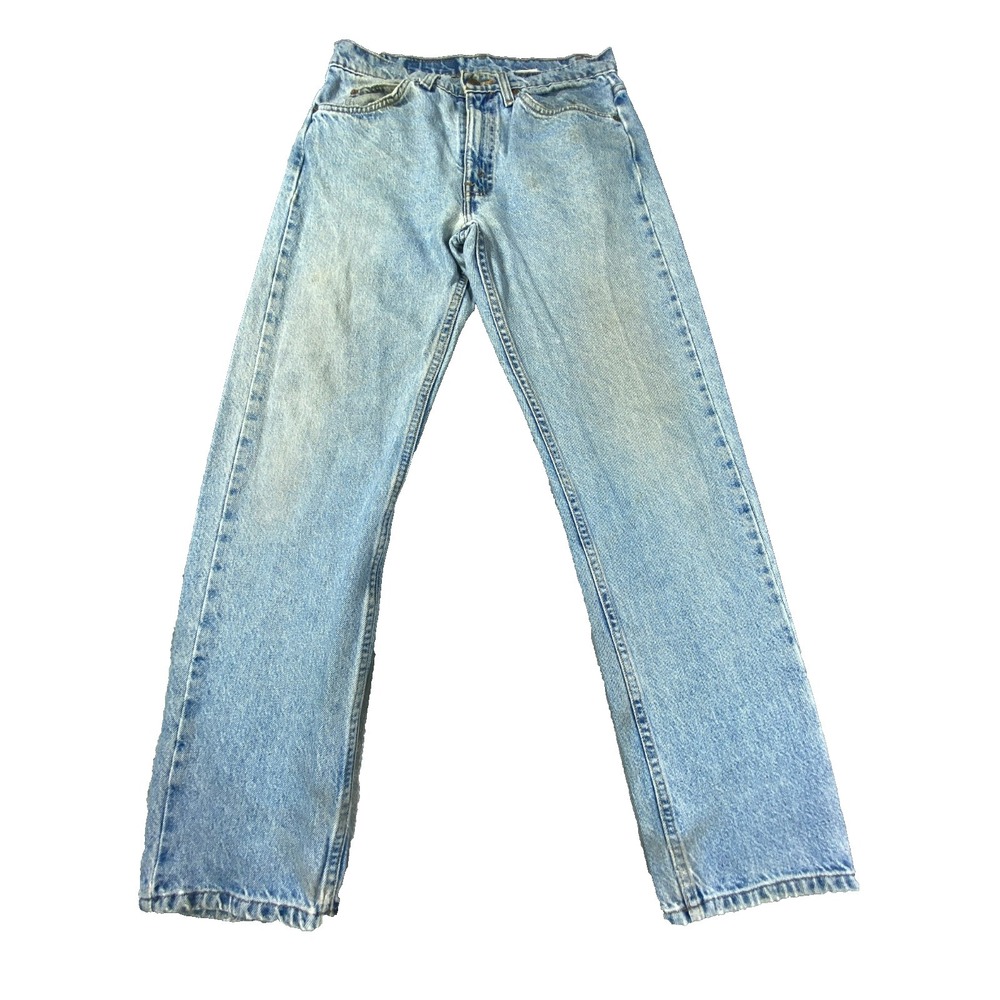 Vintage Levis 505 Jeans Fits 30x29 Light Straight Denim Work Distressed USA 90s